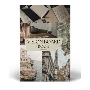 Vision Board Book Clip Art Images & Words for Visualizing Goals & Dream Life